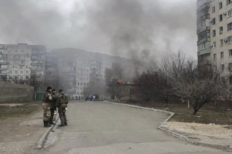 
	Seguran&ccedil;a ucraniana: os lados tiveram apenas uma reuni&atilde;o inconclusiva desde que selaram um cessar-fogo em setembro
 (Nikolai Ryabchenko/Reuters)