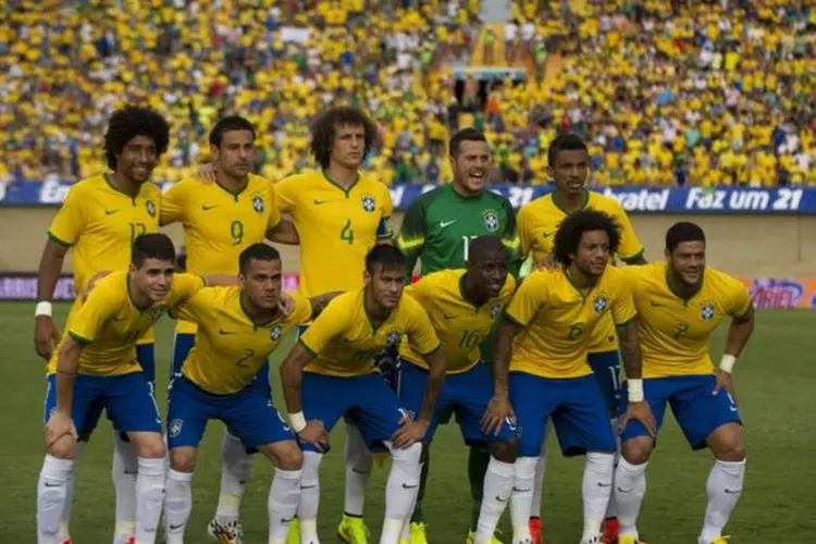 Jogadores da Seleção Brasileira de Futebol, em amistoso com o Panamá  (Marcelo Camargo/ABr)
