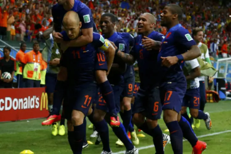 Holanda: desempenho incrível da seleção fez a festa da torcida nas arquibancadas (Tony Gentile/Reuters)