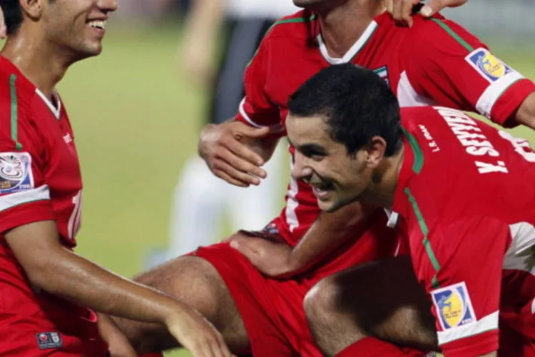 Jogadores da seleção do Irã: a Fifa reservou 5 mil entradas para seguidores da seleção do Irã (AFP/Getty Images)