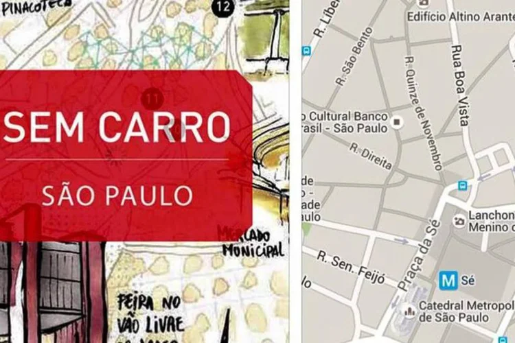 
	SP sem Carro: aplicativo calcula o tempo do percurso, oferece op&ccedil;&otilde;es de caminhos e estima o valor das tarifas dos servi&ccedil;os pagos
 (Reprodução/Facebook)