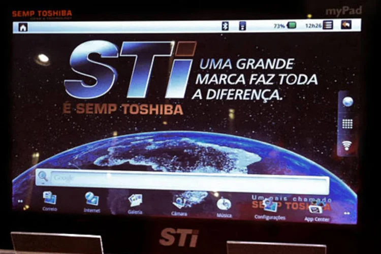 O tablet myPad, da Semp Toshiba, roda o sistema Android, do Google, mas não oferece acesso à loja de aplicativos Android Market (Victor Caputo / Info)