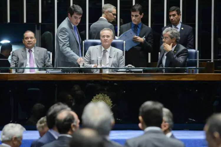 Plenário do Senado durante sessão: ato de não conhecer uma decisão significa que o presidente ignorou o ato de Maranhão (Jefferson Rudy/ Agência Senado/Fotos Públicas)