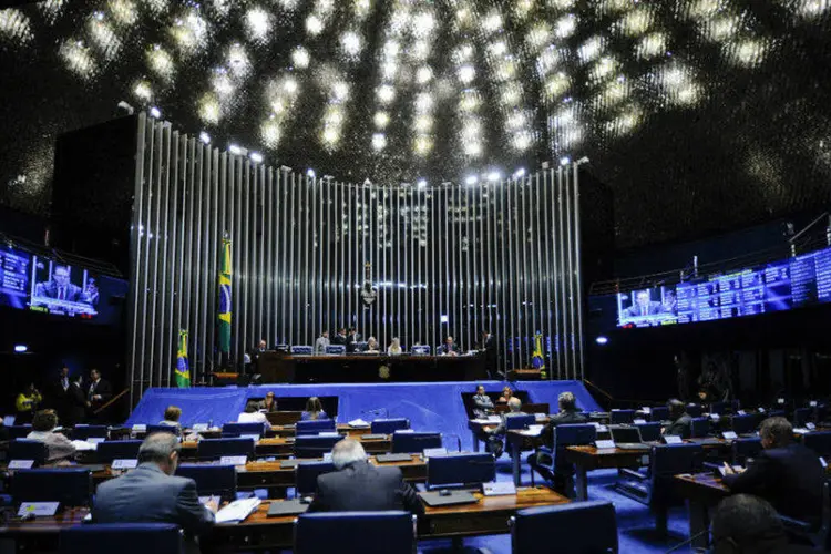 
	Senado durante impeachment: cada parlamentar ter&aacute; 10 minutos para discursar, ap&oacute;s debate entre defesa e acusa&ccedil;&atilde;o
 (Marcos Oliveira/Agência Senado)