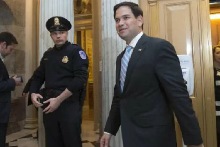 O senador republicano Marco Rubio: "a Casa Branca concedeu tudo e ganhou pouco" (Saul Loeb/AFP)