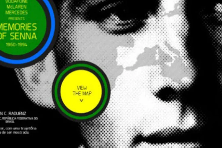"Memories of Senna": a página especial permite que o internauta compartilhe lembranças do piloto (Divulgação)