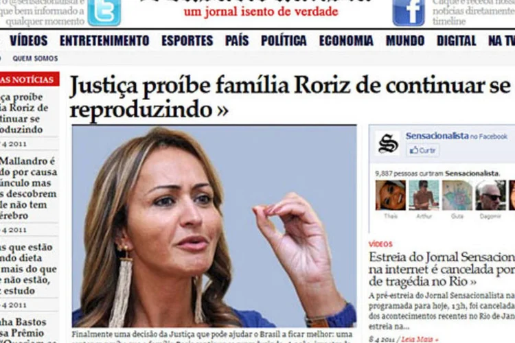 O programa, que estreia segunda-feira na TV, é derivado do site de humor Sensacionalista (Reprodução)