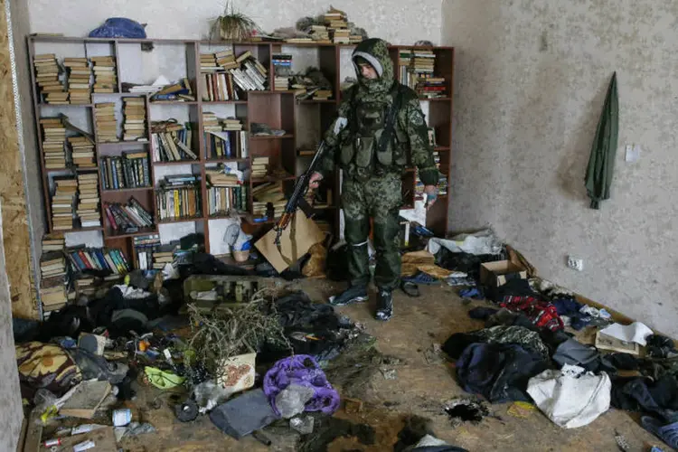 
	Separatista em casa que abrigava ex&eacute;rcito: &quot;Ao inimigo foram infligidas graves perdas&quot;, disse secret&aacute;rio
 (Maxim Shemetov/Reuters)