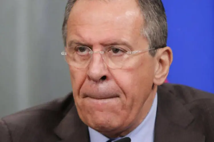 
	Ministro das Rea&ccedil;&otilde;es Exteriores da R&uacute;ssia, Sergei Lavrov: a R&uacute;ssia tem elevado o tom contra os pa&iacute;ses do Ocidente
 (Maxim Shemetov/Reuters)