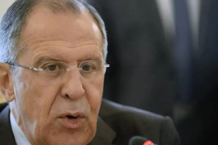 
	Sergei Lavrov: ministro tamb&eacute;m pediu para que o governo e os rebeldes apoiem as iniciativas de paz
 (Alexander Nemenov/AFP)