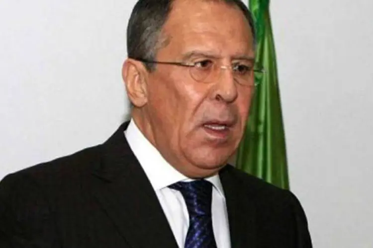 Serguei Lavrov, chanceler russo: país lembrou que missão não é derrubar Kadafi (Farouk Batiche/AFP)