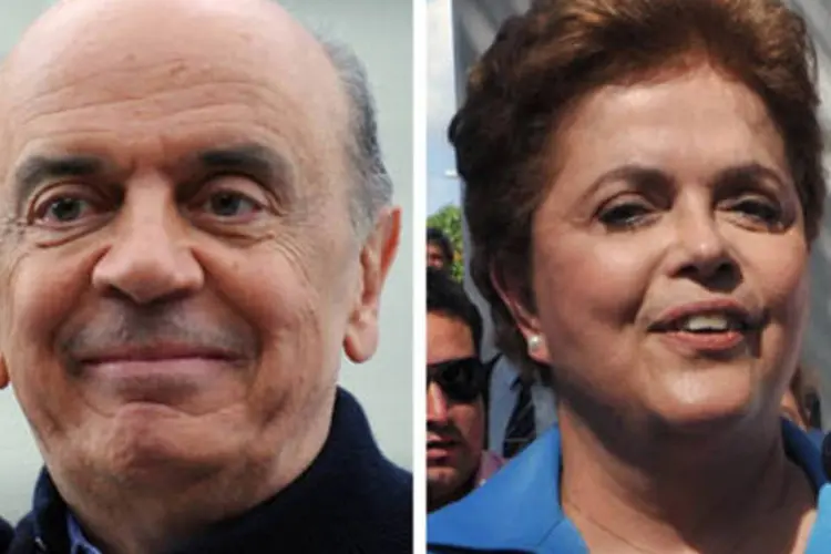 José Serra e Dilma Rousseff: candidato eleito hoje vai governar, por quatro anos, a oitava economia do mundo e a maior da América Latina. (AGÊNCIA BRASIL)