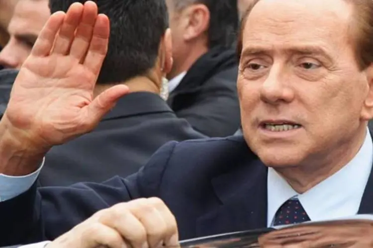 Berlusconi chegou na audiência sem oferecer declarações ao Palácio de Justiça (Vittorio Zunino Celotto/Getty Images)