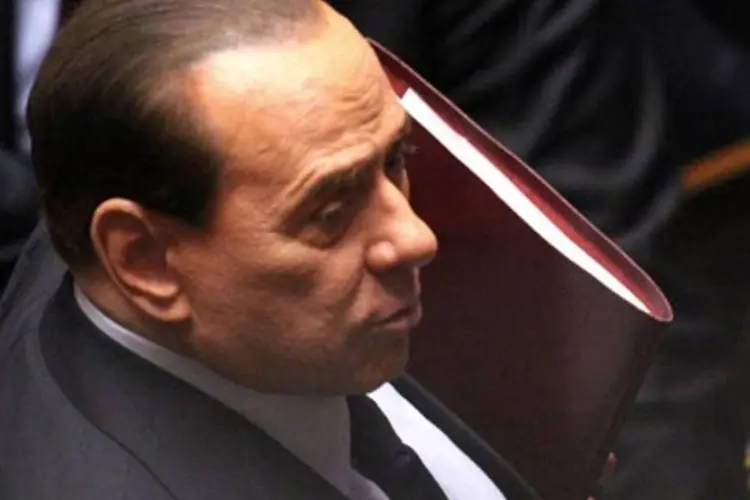 Berlusconi teve apenas 308 votos, bem abaixo dos 316 necessários para ter a maioria absoluta na Câmara de 630 lugares (Franco Origlia/Getty Images)