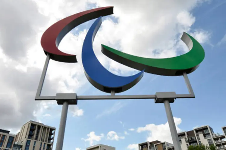 Símbolo das Paraolimpíadas em Londres: os dois atletas e o treinador estavam alojados na cidade de Antrim, próxima a capital Belfast, para finalizar a preparação para os Jogos (Handout/ Getty Images)
