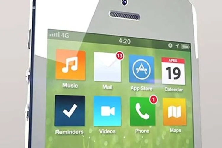 A Simply Zesty imaginou ícones com cantos retos no iPhone, algo que dificilmente vai virar realidade (Reprodução de EXAME.com)