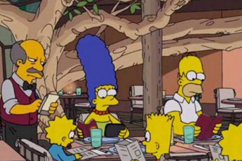 Simpsons voltam ao Brasil e jantam no Figueira Rubaiyat