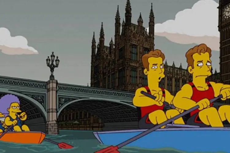 As irmãs de Marge Simpsons disputaram o remo com os irmãos Winklevoss nos Jogos Olímpicos de Londres (Reprodução)