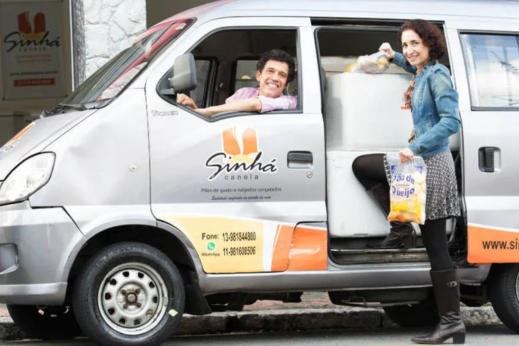 Camila Zucareli e Newton Fernandes: casal abriu mão da sua vida em Santos para investir na Sinhá Canela (Patricia Cruz/Jornal do Sebrae/SP)