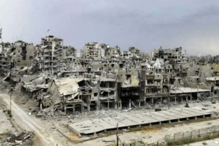 
	Homs, na S&iacute;ria: Al Waer &eacute; o &uacute;nico bairro que fica em m&atilde;os opositoras na popula&ccedil;&atilde;o de Homs
 (REUTERS/Ghassan Najjar)