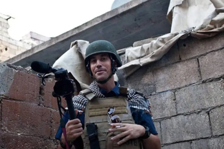 
	O rep&oacute;rter americano James Foley: ele foi sequestrado em novembro de 2012
 (Nicole Tung/AFP)
