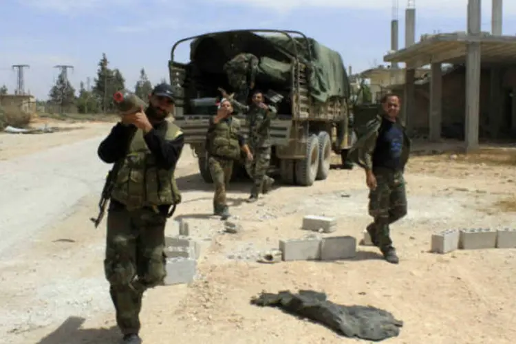 Forças sírias moveram-se nesta sexta-feira para expulsar bolsões remanescentes de resistência ao redor da cidade (REUTERS/Rami Bleible)