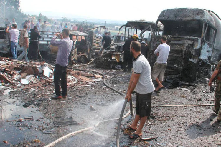 
	Explos&otilde;es: a ONG destacou que nas primeiras 72 horas de cessar-fogo n&atilde;o foram registradas mortes, mas sim um n&uacute;mero indeterminado de feridos
 (SANA/Handout/Reuters)