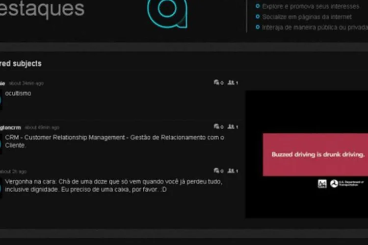 Página tem acesso gratuito e não é necessário se cadastrar, mas caso o faça, o internauta terá uma experiência personalizada, podendo navegar por assuntos de interesse (Reprodução)