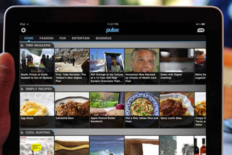 Lançado em 2010, o agregador de notícias Pulse foi concebido na época como app para iPad, mas agora ganha versão para web (Pulse.me)