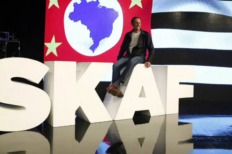 
	Skaf: em resposta, ele nega influ&ecirc;ncia do ex-governador Fleury em sua campanha e diz ser ele quem vai &quot;mandar&quot; no governo
 (Ayrton Vignola/Skaf 15/Fotos Públicas)