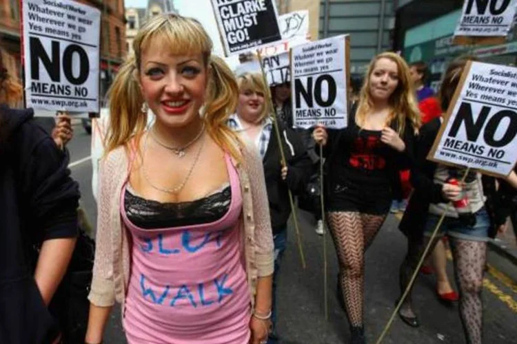 De acordo com a organização da marcha, o país ainda registra muitos episódios de assédio sexual nas empresas e violência sexual nas ruas (Getty Images)