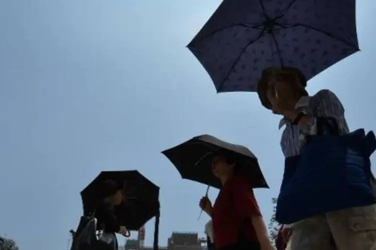 Sol forte no Japão: 193 pessoas foram hospitalizadas em estado grave (Kazuhiro Nogi/AFP)
