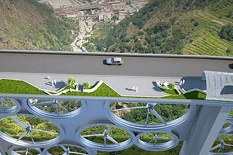 Solar Wind Bridge, desenhada por arquitetos italianos (Divulgação/Solar Park South)