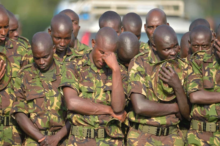 
	Soldados na Som&aacute;lia: a justificativa para o ataque &eacute; que um grupo somali isl&acirc;mico preparava um ataque em grande escala &agrave;s for&ccedil;as americanas no pa&iacute;s
 (Tony Karumba / AFP)