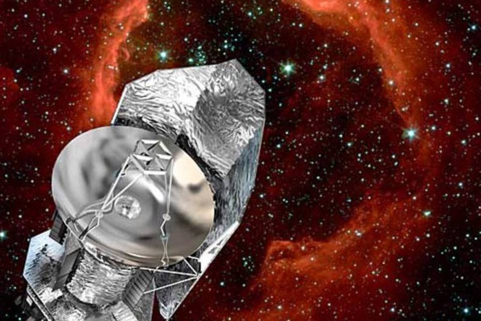 O observatório orbital Herschel, da Agência Espacial Europeia, forneceu as imagens que permitiram identificar o oxigênio em Órion (ESA)