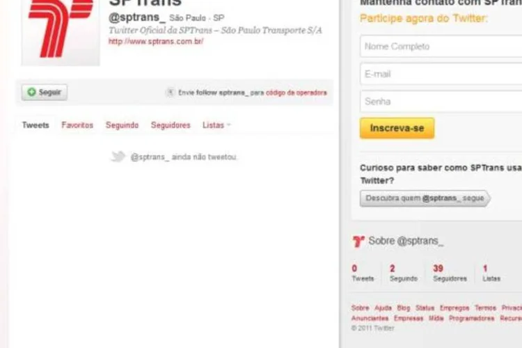Na conta do Twitter serão informadas todas as mudanças de itinerários das linhas de ônibus e notícias de cunho institucional (Reprodução/Twitter)