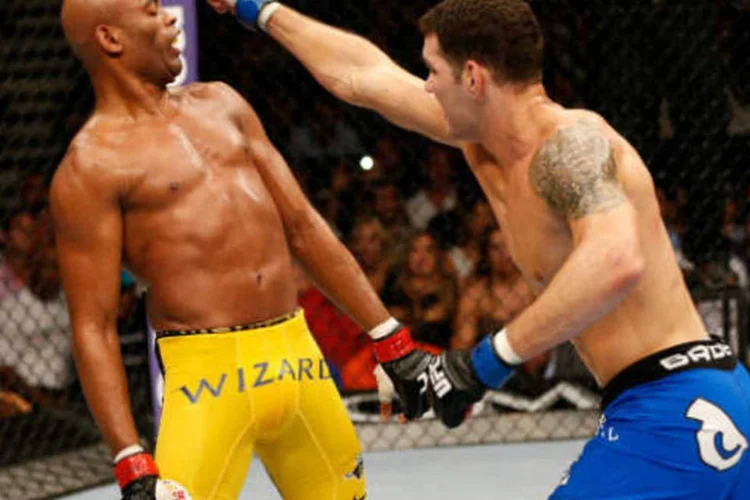 
	Derrota para Chris Weidman foi a primeira por nocaute na carreira de Anderson Silva
 (GettyImage)