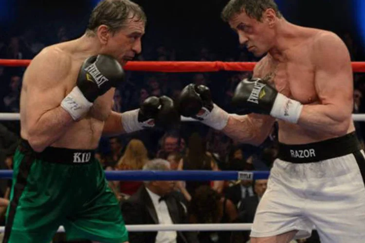 Robert De Niro e Sylvester Stallone em Ajuste de Contas: são Billy ‘The Kid' McDonnen e Henry ‘Razor' Sharp, nesta comédia sobre dois antigos rivais do boxe (Reprodução)