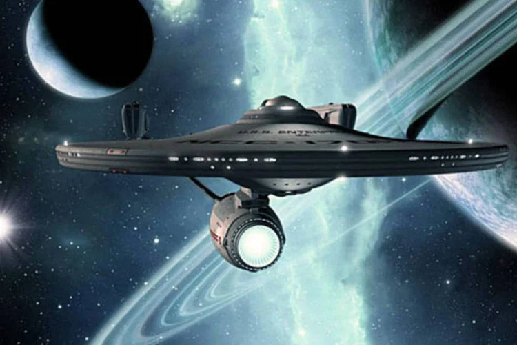 
	Nave Enterprise, da s&eacute;rie Star Trek
 (The Light Works / Reprodução)