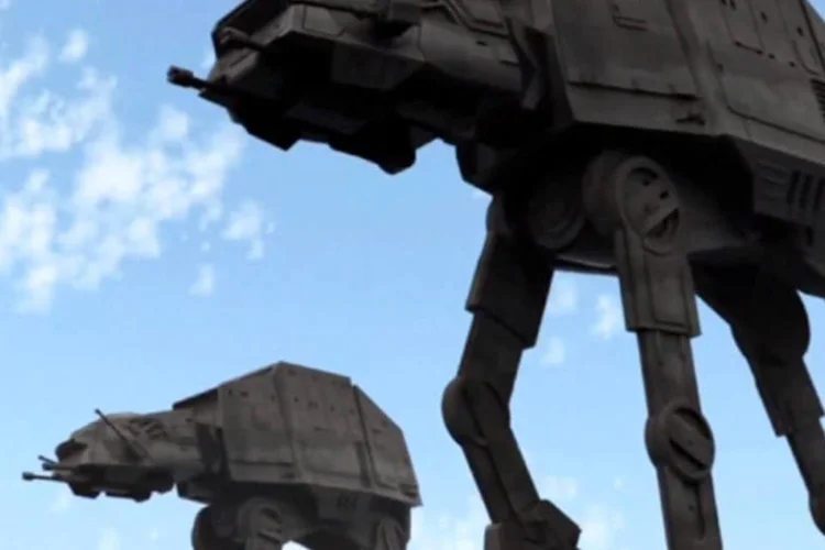 AT-AT Walkers de “Star Wars”: norueguês Anders Breinholt capturou o exato momento do ataque (Reprodução/YouTube)