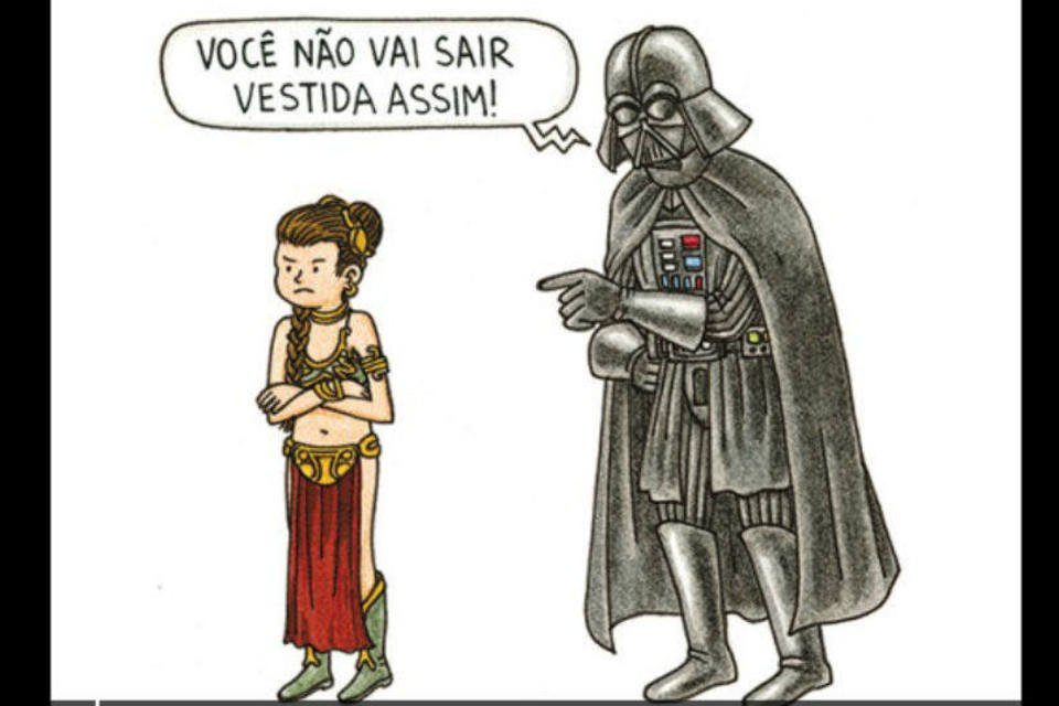 Charges de Star Wars desejam feliz Dia dos Pais