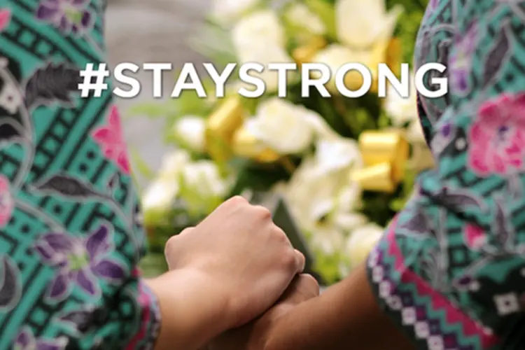 Campanha Staystrong, da Malaysia Airlines: empresa tem conseguido apoio nas mídias sociais (Reprodução/Malaysia Airlines)