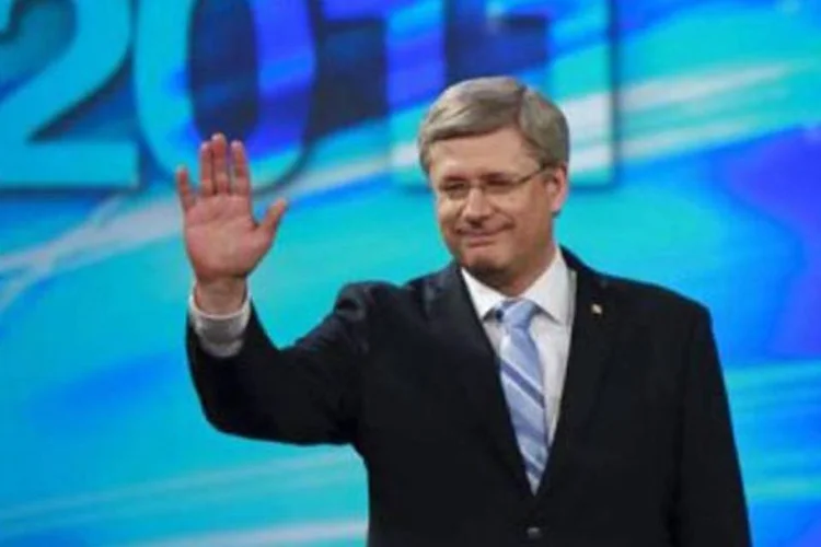 O resultado dá governabilidade ao primeiro-ministro Stephen Harper (Geoff Robins/AFP)
