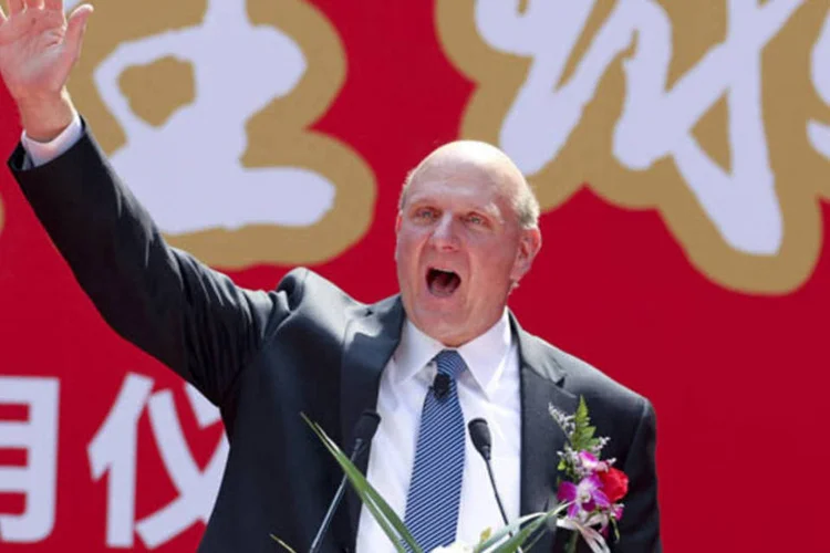Steve Ballmer, CEO da Microsoft: "Office 365 é um grande passo adiante" (ChinaFotoPress/Getty Images)