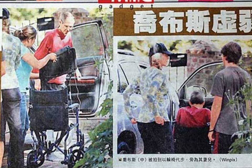 Jornais publicam foto que dizem ser de Steve Jobs em cadeira de rodas