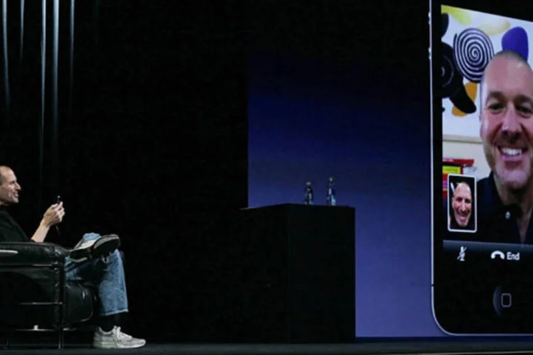 
	Jobs conversa com Ive via FaceTime: o chefe de design almo&ccedil;ava com Jobs quase todos os dias
 (Justin Sullivan/Getty Images)