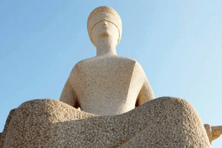 Estátua da Justiça na porta do prédio do STF (Supremo Tribunal Federal) (Gil Ferreira/SCO/STF)