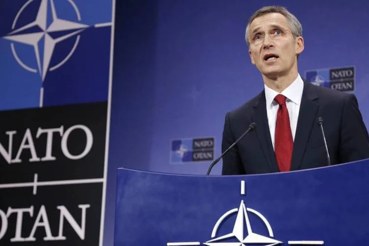 
	A Otan, comandada pelo secret&aacute;rio-geral Jens Stoltenberg, estava &agrave; espera de ouvir especificamente o que os EUA estavam dispostos a oferecer
 (Francois Lenoir/Reuters)
