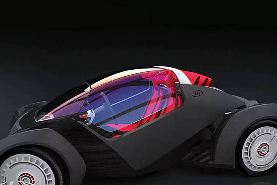 Imagem conceitual do carro Strati, que é construído com impressora 3D (Divulgação/Local Motors)