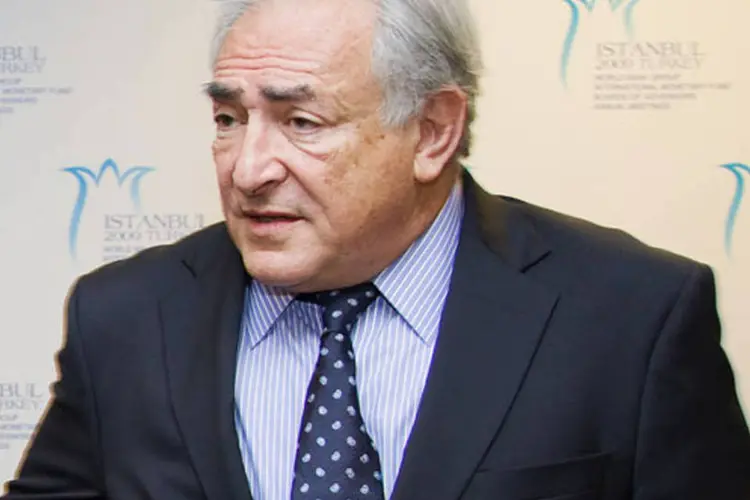 O diretor-gerente do FMI, Dominique Strauss-Kahn: arranhões no tronco (Arquivo/Getty Images)